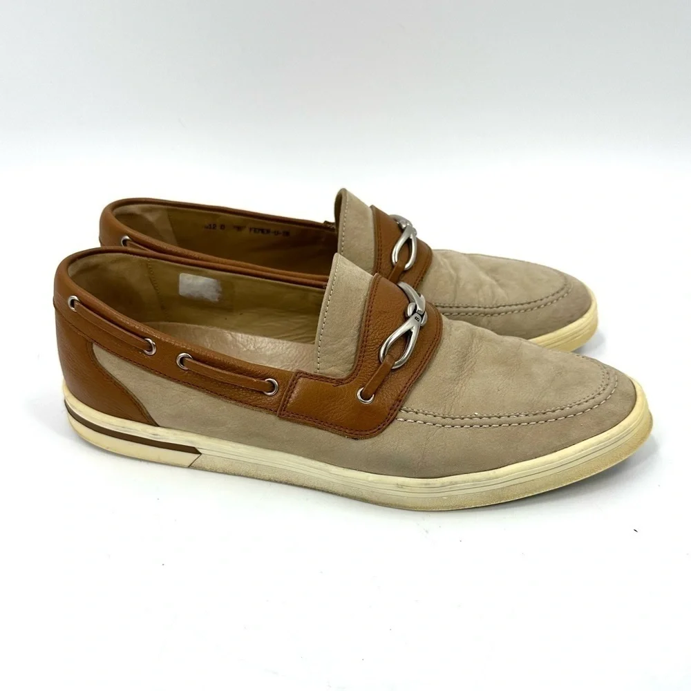 Bally Horse Bit Loafers Mens 12 Leather Femur U 18 Boat Shoes Preppy Old Money